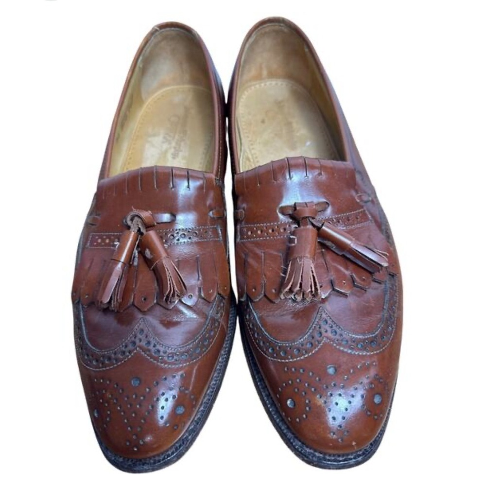 Johnston‎ & Murphy Optima Mens Brown Leather Tassel Loafers 8.5